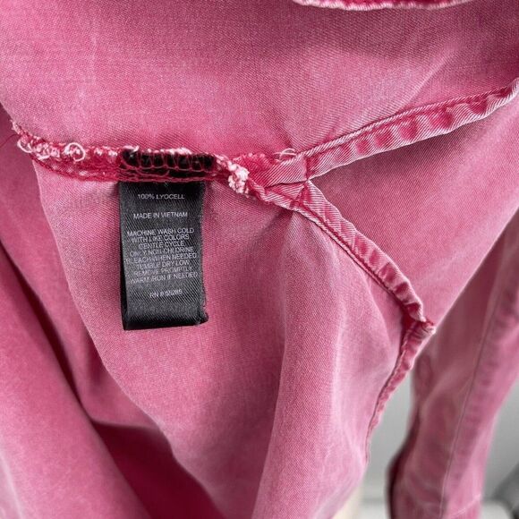 Express Military boyfriend shirt womans button up XS TP BoxB - Picture 6 of 7